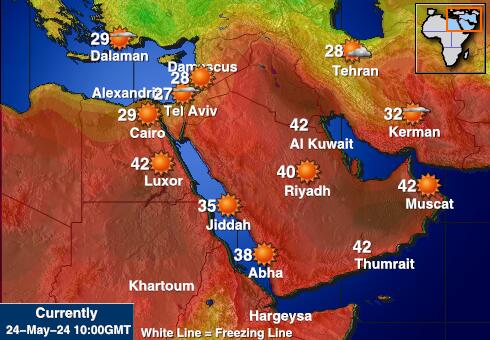 Iraq Bản đồ nhiệt độ thời tiết 