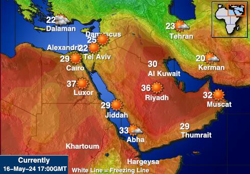 Ізраїль Карта температури погоди 