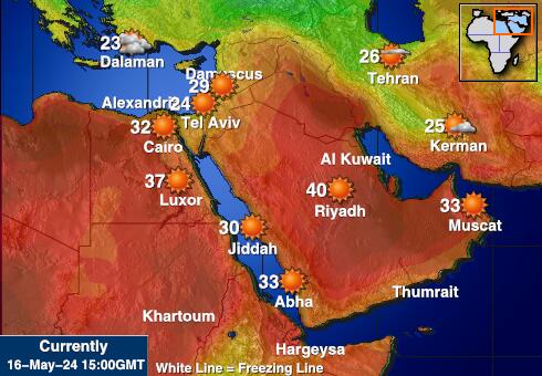 Israel Peta suhu cuaca 