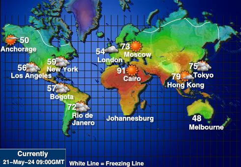 Jan Mayen Temperatura Mapa pogody 