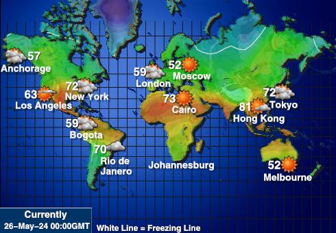 ヤンマイエン島 天気温度マップ 