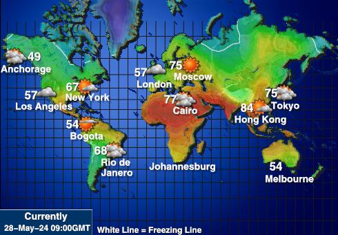 Jan Mayen Mapa teplôt počasia 