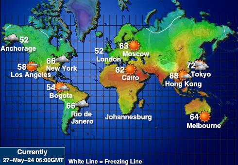 Jan Mayen Θερμοκρασία Καιρός χάρτη 
