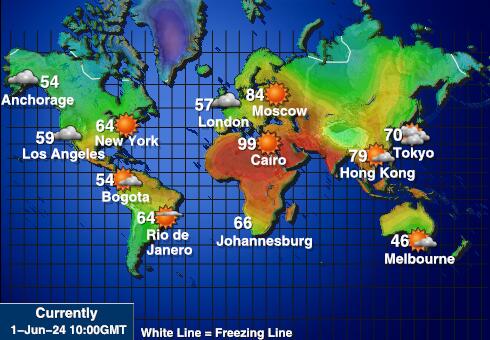 Jan Mayen Mapa počasí teplota 