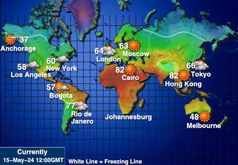 Jan Mayen Θερμοκρασία Καιρός χάρτη 