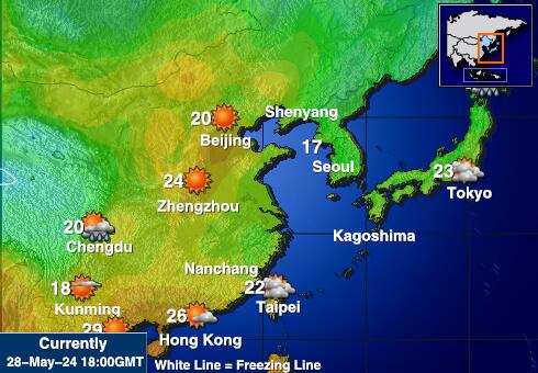 Japonya Hava sıcaklığı haritası 