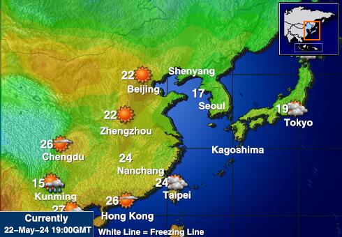 日本 天気温度マップ 