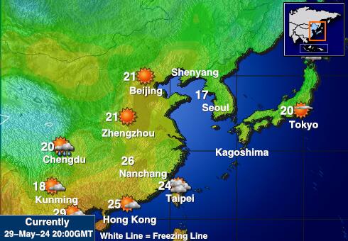 Japonya Hava sıcaklığı haritası 