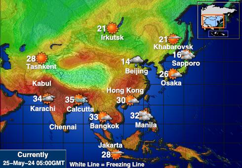 Jarvise saar Ilm temperatuur kaart 