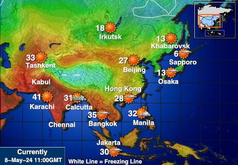 جزيرة جارفيس خريطة درجة حرارة الطقس 