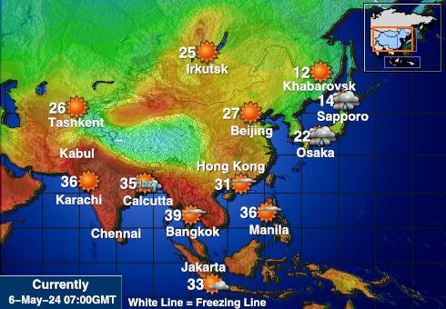 Джонстън Атол Температурна карта за времето 