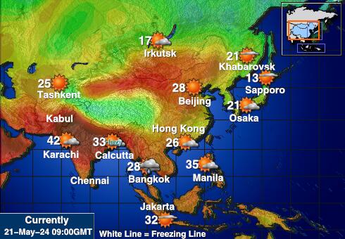 Johnston Atoll Mapa temperatura Tempo 