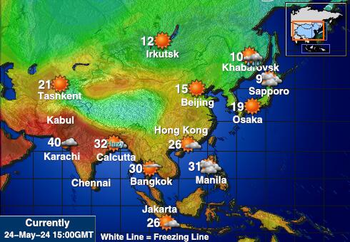 Johnstonin atolli Sää lämpötila kartta 