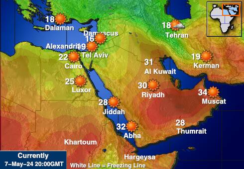 Jordan Mapa temperatura Tempo 