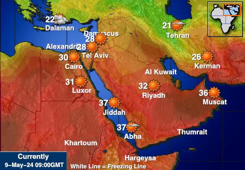 Иордания Карта погоды Температура 