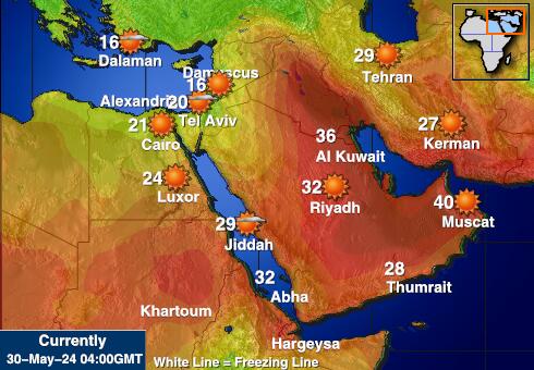 Ürdün Hava sıcaklığı haritası 