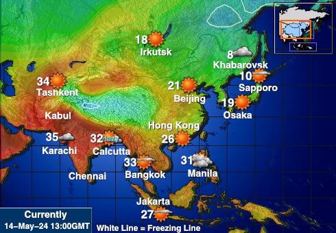 جوآن ڈی نووا جزیرہ موسم درجہ حرارت کا نقشہ 