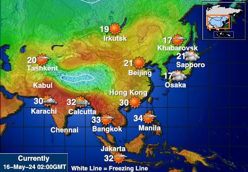 카자흐스탄 날씨 온도지도 