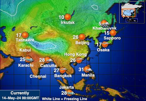 哈薩克斯坦 天氣溫度圖 