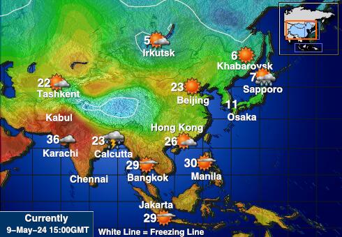 카자흐스탄 날씨 온도지도 