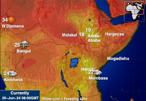 Kenia Harta temperaturii vremii 