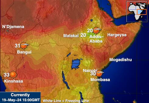 Кения Карта погоды Температура 