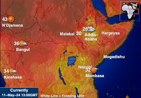 ケニア 天気温度マップ 