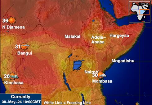 Kenya Vädertemperaturkarta 