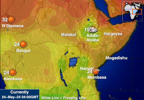Kenia Temperatura Mapa pogody 
