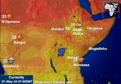Kenya Hava sıcaklığı haritası 