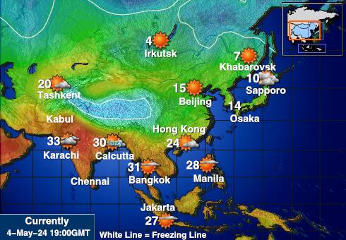 Kingman Reef Weer temperatuur kaart 