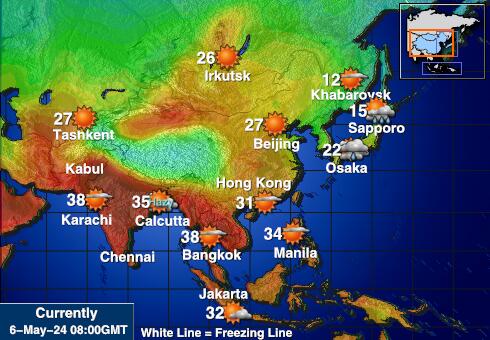 Kingman Reef Mapa počasí teplota 