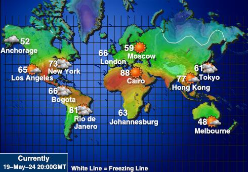 Kiribati Bản đồ nhiệt độ thời tiết 