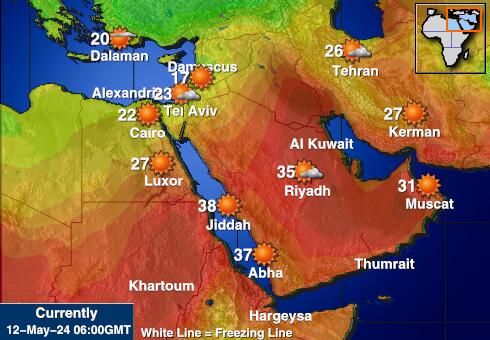 Kuveyt Hava sıcaklığı haritası 