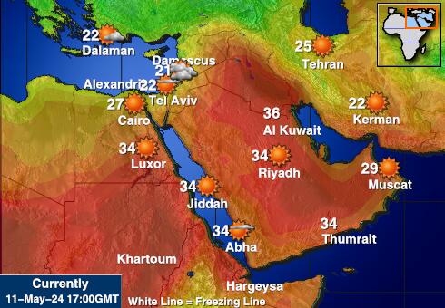 쿠웨이트 날씨 온도지도 