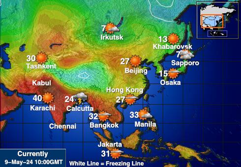Kõrgõzstan Ilm temperatuur kaart 