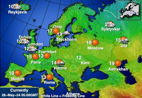 ラトビア 天気温度マップ 