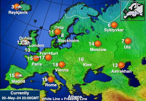 Latvia Peta suhu cuaca 