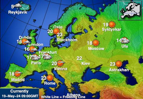 Läti Ilm temperatuur kaart 