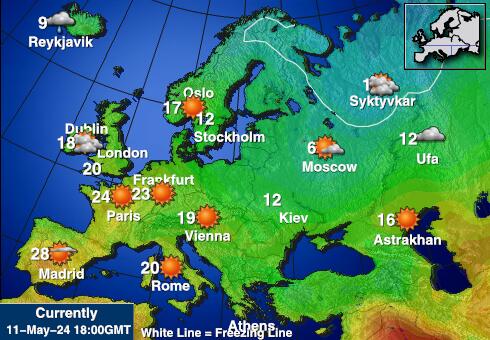 Lettland Vädertemperaturkarta 