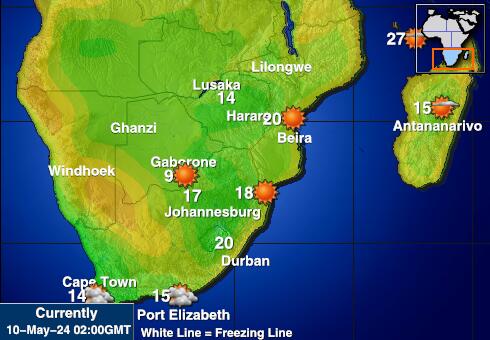Lesotho Peta Suhu Cuaca 