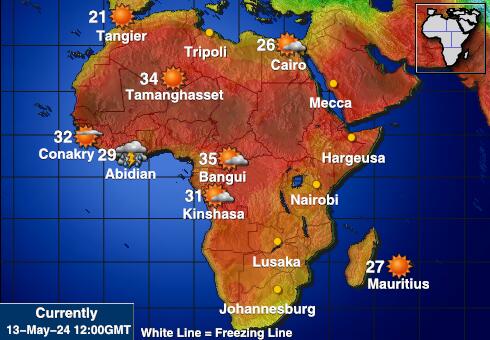 Liberia Weather Temperature Map 