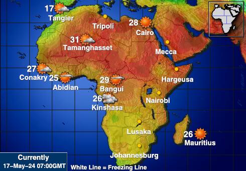 Liberia Været temperatur kart 