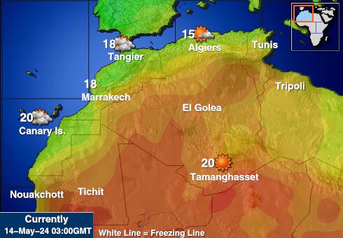 Libia Temperatura Mapa pogody 