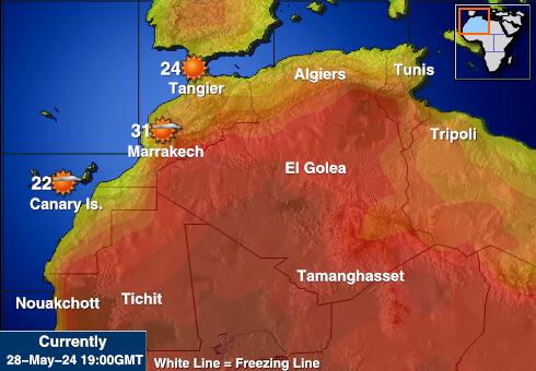 Libya Bản đồ nhiệt độ thời tiết 