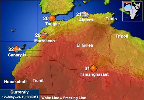 Liibüa Ilm temperatuur kaart 