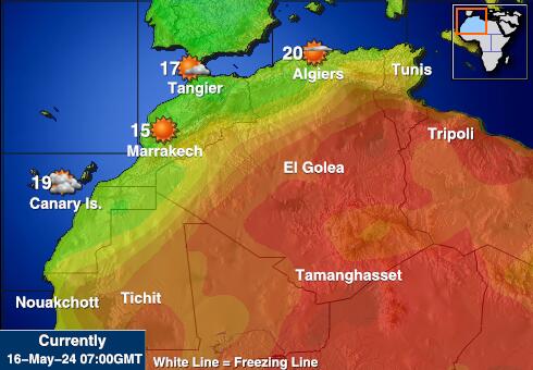 لیبیا موسم درجہ حرارت کا نقشہ 