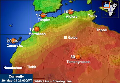 Libija Vremenska prognoza, Temperatura, karta 