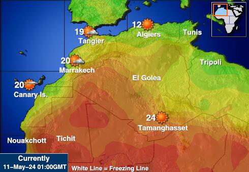 Libya Været temperatur kart 