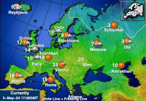 Lichtenštajnsko Mapa teplôt počasia 